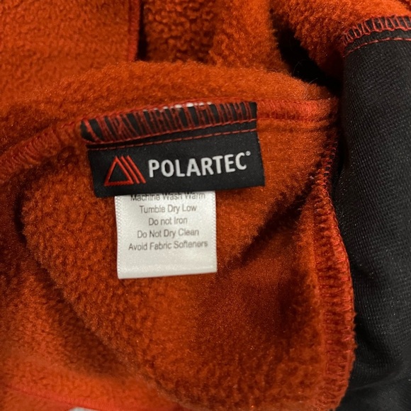 [S]Janska Women's Orange Short Fleece One Button Jacket - Picture 9 of 11